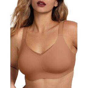 Women No Underwire Bra Comfort Seamless Full Coverage Mesh Bralette Bra with Adjustable Contrast Color Strap S-4XL in Kuwait