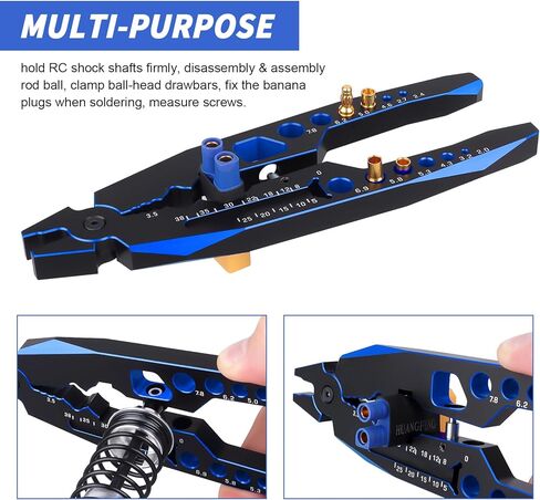 Metal Shock Absorber Pliers Ball Head Pliers Clip Multi-Function RC Tools for Traxxas Arrma Axial Redcat Losi Tamiya HSP HPI Exceed Cars (Black Gold) in Kuwait