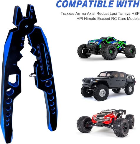 Metal Shock Absorber Pliers Ball Head Pliers Clip Multi-Function RC Tools for Traxxas Arrma Axial Redcat Losi Tamiya HSP HPI Exceed Cars (Black Gold) in Kuwait