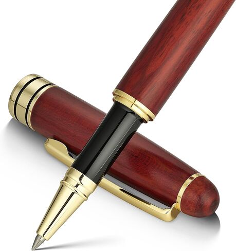 BEILUNER Wood Rollerball Pen Set, Elegant, Rosewood with Gold Finish in Saudi Arabia