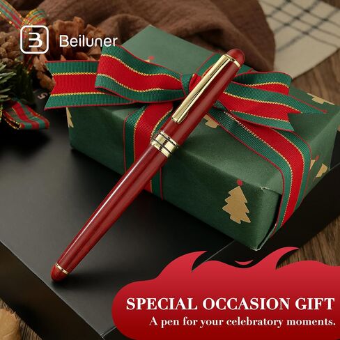 BEILUNER Wood Rollerball Pen Set, Elegant, Rosewood with Gold Finish in Saudi Arabia