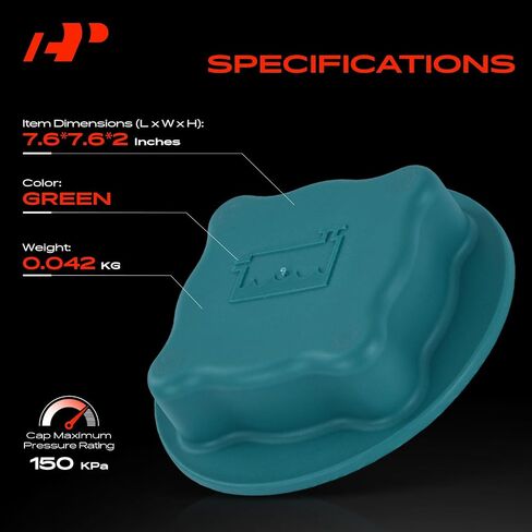 A-Premium Soolant Resident Reservoir Cap Cap متوافق مع Volvo XC90 2003-2014 ، S60 2001-2009 ، XC70 2003-2007 ، S80 1999-2006 ، C70 ، S90 ، S40 ، 740 ، 745 ، 760 ، 780 ، 850 ، 940 ، 960 ، S70 ، S70 ، in Kuwait