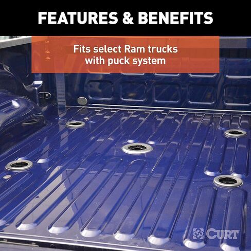 CURT 16046 A25 5th Wheel Hitch, 25,000 lbs, Select Ram 2500, 3500, 8-Foot Bed Puck System in Saudi Arabia