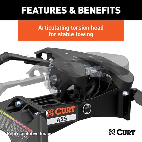 CURT 16046 A25 5th Wheel Hitch, 25,000 lbs, Select Ram 2500, 3500, 8-Foot Bed Puck System in Saudi Arabia