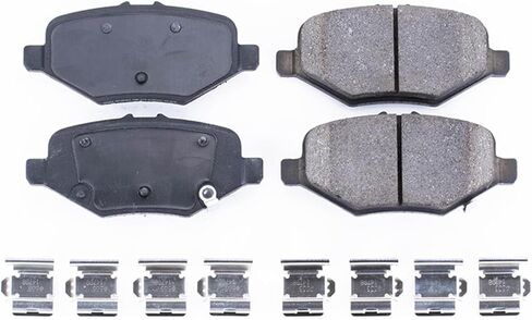 طقم فرامل Power Stop Front For Ford Explorer 2013-19 | Flex 2013-19 | اعتراض الشرطة Sedan 2013-19 | أداة اعتراض الشرطة 2013-19-منصات الفرامل السيراميك مع أجهزة التثبيت ، 17-1612 in Saudi Arabia