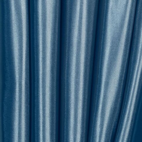 Touch of Class Portia Luxury Window Treatment | Rich Sapphire Blue | Premier Smooth Polyester Satin 2 Piece Window Drapery Set with Tuck Valance and 84 Inch Long Curtain Pair in Saudi Arabia