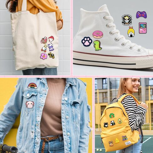30-200PCS Cute Backpack Pins Bulk Random Different DIY Brooch Lapel Pins Aesthetic Set Cool Button Pin funny Pin for Girl Hat in Kuwait