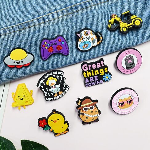 30-200PCS Cute Backpack Pins Bulk Random Different DIY Brooch Lapel Pins Aesthetic Set Cool Button Pin funny Pin for Girl Hat in Kuwait