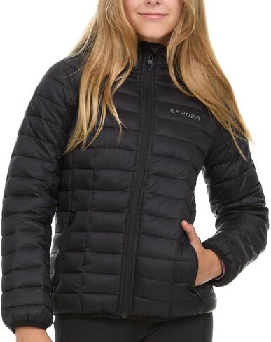 Spyder Girls Puffer Jacket with Hood Packable, Girls Winter Coats, Lightweight Ski Snow Outerwear in Kuwait