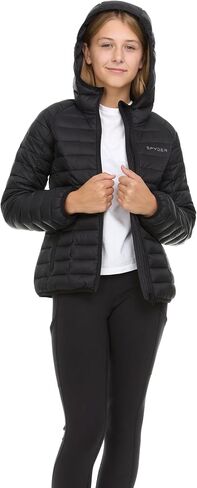 Spyder Girls Puffer Jacket with Hood Packable, Girls Winter Coats, Lightweight Ski Snow Outerwear in Kuwait