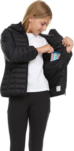 Spyder Girls Puffer Jacket with Hood Packable, Girls Winter Coats, Lightweight Ski Snow Outerwear in Kuwait