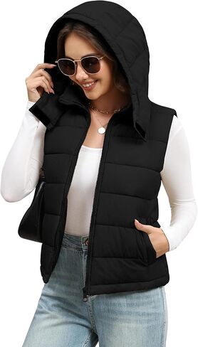 سترة منتفخة للسيدات قابلة للانفصال مقنعين من ذوي الياقات in Kuwait