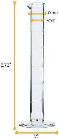 EISCO Graduated Cylinder, 1000mL - Class A Tolerance - Octagonal Base - TPX Plastic - Industrial Quality, Autoclavable in Saudi Arabia