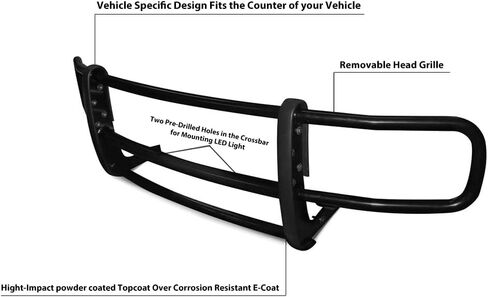 Black Horse SPARTAN Grille brush Bumper Guard Modular Black Compatible with 12-25 NV1500|2012-2025 Nissan NV2500|2012-2025 Nissan NV3500-17NINVMA in Saudi Arabia