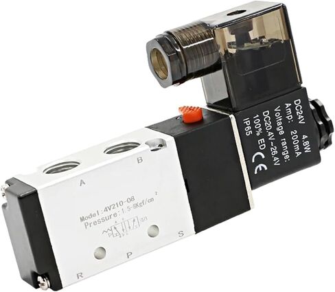 Pneumatic Electric Solenoid Valve 4V210-08 5 Way 2 Position Control Air Gas Magnetic Valve 12V 24V 220V Coil Volt(24V DC) in Kuwait