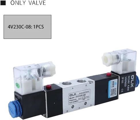 4V230C-08 Double headed Double control 5 Way 3 Position Power down hold Pneumatic directional Solenoid valve(AC24V) in Saudi Arabia