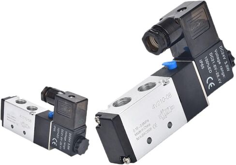 4v210-08 Pneumatic Valve Electric Solenoid Valve Control Air Gas Magnetic 5 Way 2 Position DC12V 24V AC110V 220V Coil Volt(AC220V) in Saudi Arabia