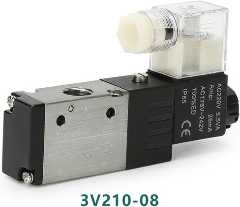3V210 Coil Volt Solenoid Valve Pneumatic Position Control Air Magnetic Gas 12V 24V 110V 220V 380V Brass, Steel, Copper Material(3V210-06,AC220V) in Saudi Arabia