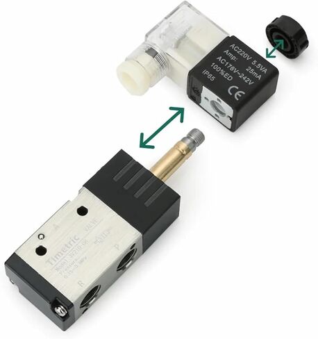 3V210 Coil Volt Solenoid Valve Pneumatic Position Control Air Magnetic Gas 12V 24V 110V 220V 380V Brass, Steel, Copper Material(3V210-06,AC220V) in Saudi Arabia