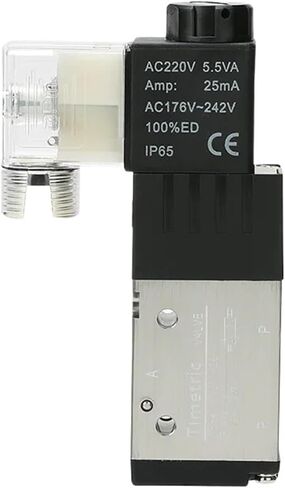 3V210 Coil Volt Solenoid Valve Pneumatic Position Control Air Magnetic Gas 12V 24V 110V 220V 380V Brass, Steel, Copper Material(3V210-06,AC220V) in Saudi Arabia