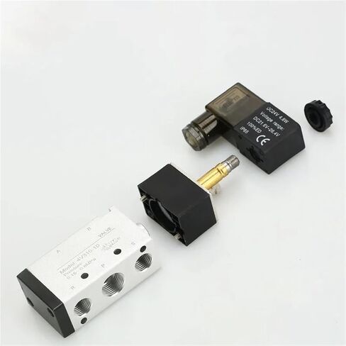 4v310-10 3/8 "صمامات ملوية لصمامات التحكم في غاز الهواء BSPT 2 الموضع 5 المنفذ 2/5 Way DC 12V DC24V AC 110V 220V AC (DC12V) in Saudi Arabia