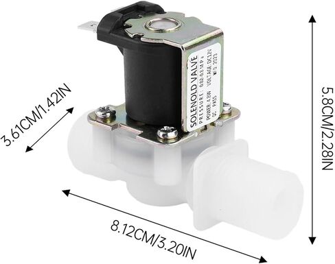 AC 110V 220V DC 12V 24V 1/2 "الكهربائية صمام الملف اللولبي مغلق بشكل طبيعي 4.8W 6W وحدة تحكم في ضغط الهواء 80 مم (AC220V 6W) in Saudi Arabia
