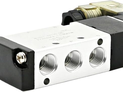 4V110-06 1/8 BSPT Air Solenoid Valve 5 Way Port 2 Position Gas Pneumatic Electric Magnetic Valves DC12V 24V 110 V220V Coil Volt(Led 4V110-06,DC24) in Saudi Arabia