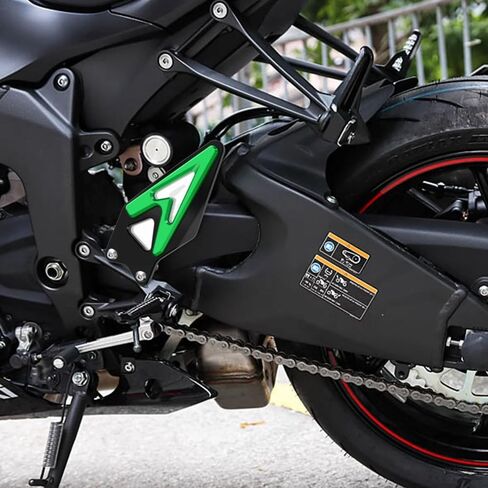 لـ ZX-6R ZX6R ZX 6R 2019-2025 2024 NEW دراجة نارية ألومنيوم مسند دواسة الكعب واقي واقي الوغد (أسود) in Kuwait