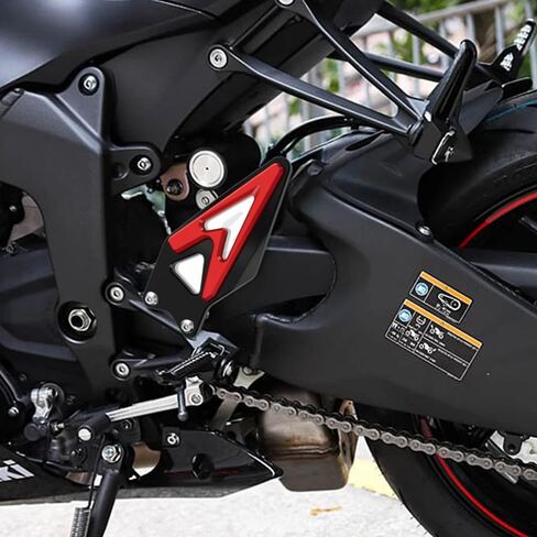 لـ ZX-6R ZX6R ZX 6R 2019-2025 2024 NEW دراجة نارية ألومنيوم مسند دواسة الكعب واقي واقي الوغد (أسود) in Kuwait