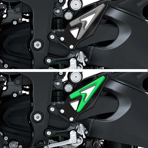 لـ ZX-6R ZX6R ZX 6R 2019-2025 2024 NEW دراجة نارية ألومنيوم مسند دواسة الكعب واقي واقي الوغد (أسود) in Kuwait