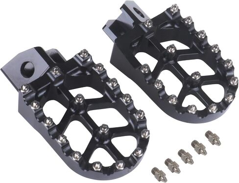 CNC Wider Foot Pegs Rest Pedal，Motorcycle Footpegs for TW 200 TW200 1987-2023 Dirt Bike (Green) in Saudi Arabia