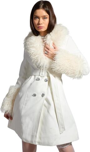 Sparkl Fairy Couture Winter Winter Satin Silk Silk Clined Coledable Belt Belt Coat in Saudi Arabia