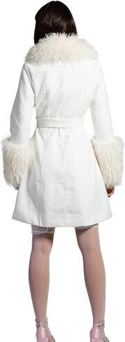 Sparkl Fairy Couture Winter Winter Satin Silk Silk Clined Coledable Belt Belt Coat in Saudi Arabia