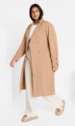 City Chic Women's Plus Size Coat - Laylo Trench in Saudi Arabia