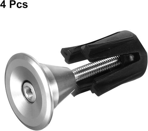 HARFINGTON 2 Pair Bike Handlebar End Plugs Aluminum Alloy Bar End Caps Expanding Locking Handlebar End Plugs for Most Bike MTB Road BMX Fixed Gear Bike, Silver in Saudi Arabia