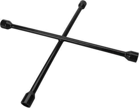 أداة الأداء W12 22-in 4-I-Way Lug Wick: يناسب 7/8 ، 15/16 ، 1 ، و 1-1/16 في المكسرات ، مصنوعة من الفولاذ المزور ، تصميم على شكل نجمة ، مسحوق مطلي ، SAE/Metric ، أسود in Saudi Arabia