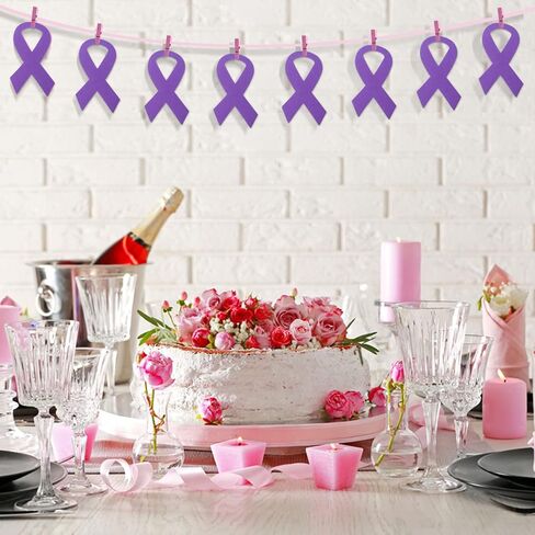 MixTeach 72 Pcs Pink Ribbon Awareness Cutouts Breast Cancer Awareness Paper Cutouts 6 Inch Ribbon Shape Die Cuts to Support and Care for Women Girls Group Awareness Events, Charity Public, Fundraisers in Saudi Arabia