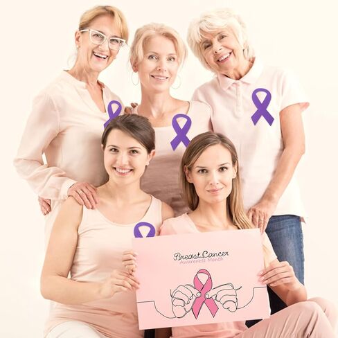 MixTeach 72 Pcs Pink Ribbon Awareness Cutouts Breast Cancer Awareness Paper Cutouts 6 Inch Ribbon Shape Die Cuts to Support and Care for Women Girls Group Awareness Events, Charity Public, Fundraisers in Saudi Arabia