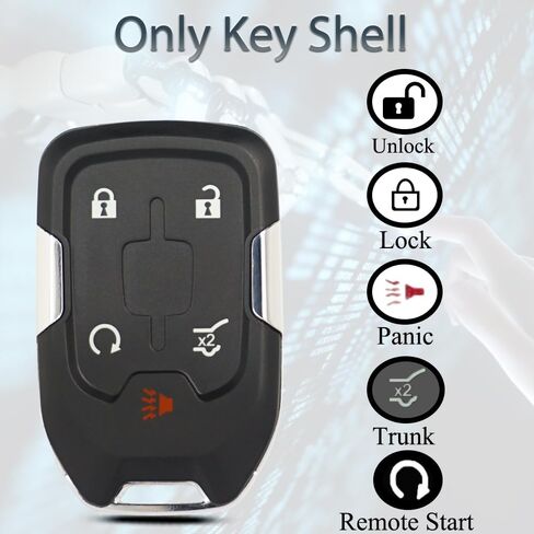 Key Fob Shell Case Replacement Fits for GMC Terrain Acadia 2017 2019 2020 2021 2022 2023 Keyless Entry Remote Control 5 Button Pad Cover in Saudi Arabia