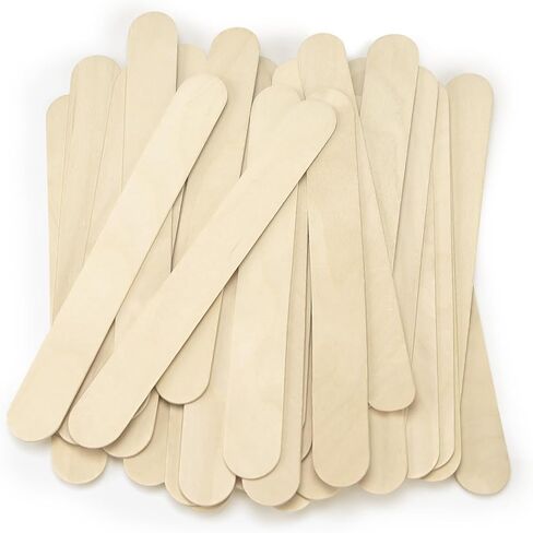WISYOK 8 inch Popsicle Sticks, 500 Pcs Jumbo Wood Craft Sticks, Fan Handles, Large Popsicle Sticks for Crafts, Wedding Programs, Great for DIY Creative Designs and Children Education in Saudi Arabia