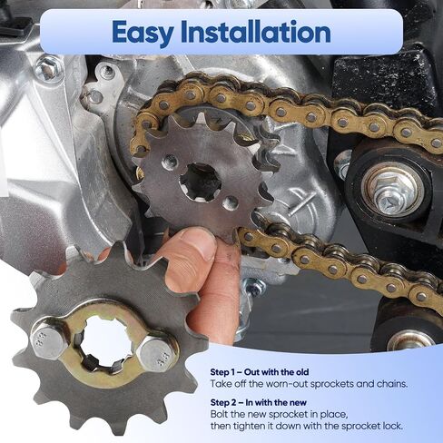 420 14T 17MM دراجة نارية مسنحة ملائمة للمحرك الواحد لـ 50cc 70cc 90cc 110cc 125cc 140cc 160cc Z50 in Kuwait