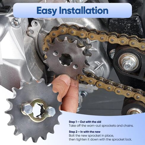 420 14T 17MM دراجة نارية مسنحة ملائمة للمحرك الواحد لـ 50cc 70cc 90cc 110cc 125cc 140cc 160cc Z50 in Kuwait