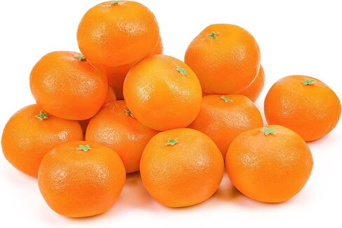 Toopify 16 Pcs Artificial Oranges, Decorative Fake Oranges for Decoration Lifelike, Realistic Fake Fruit Oranges for Christmas Home Kitchen Festival Party Decoration in Kuwait