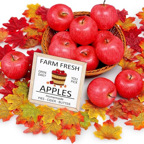 63 PCS Fall Harvest Apple Farm Decoration for Home Concerce و Fall Harvest Apples و Farm Decoration Leave in Kuwait