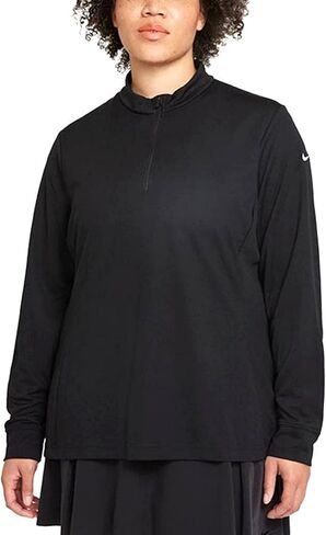 Nike Women's Dri-fit Uv Victory Long-Sleeve Half-Zip Top (as1, Alpha, m, Regular, Regular, Black) in Saudi Arabia