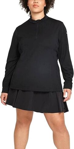Nike Women's Dri-fit Uv Victory Long-Sleeve Half-Zip Top (as1, Alpha, m, Regular, Regular, Black) in Saudi Arabia
