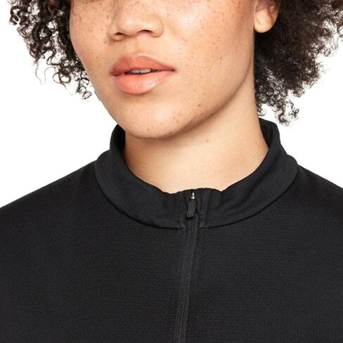 Nike Women's Dri-fit Uv Victory Long-Sleeve Half-Zip Top (as1, Alpha, m, Regular, Regular, Black) in Saudi Arabia