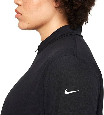 Nike Women's Dri-fit Uv Victory Long-Sleeve Half-Zip Top (as1, Alpha, m, Regular, Regular, Black) in Saudi Arabia
