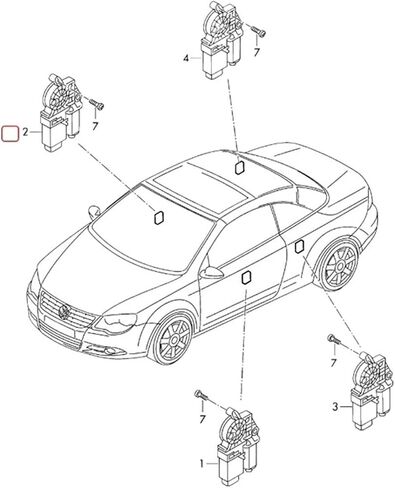 محرك نافذة الطاقة OE 1Q0959701H 1Q0959702H الأمامية اليسرى النافذة اليمنى محرك من أجل VW EOS لـ Golf Scirocco 1Q0 959 701 H 702 701H محرك رفع نافذة السيارة (F يمين 1Q0959702H) in Saudi Arabia