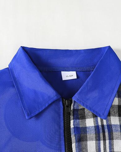 Purechapter Boys 'Fashion Long Sleeve Plaid Button Down Downsists Hoodie Sweatshirt Tops Pants مجموعات الخريف الشتوية in Kuwait